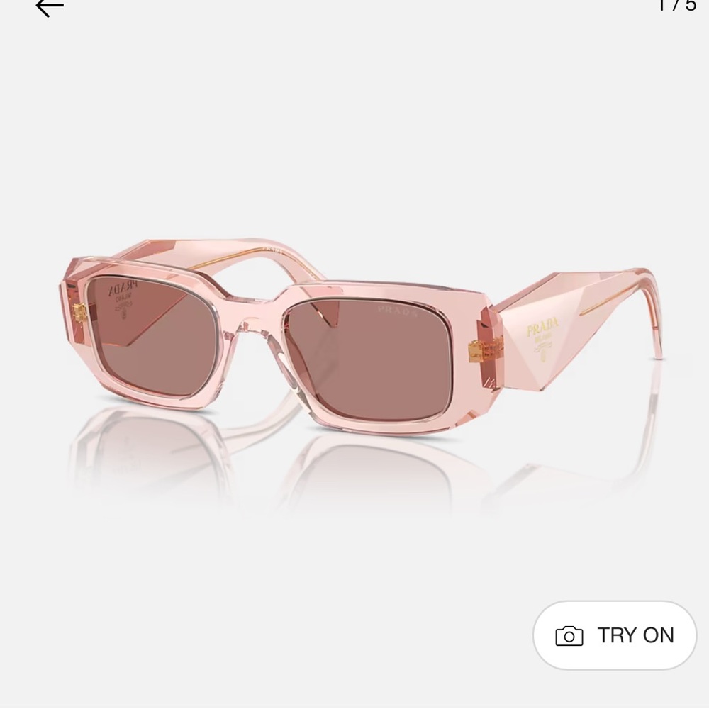 Prada Blush Pink Geometric Sunglasses